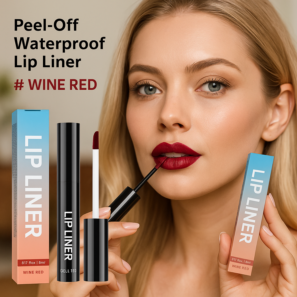 Peel-Off Waterproof Lip Liner: 12H Wear, Smudge-Proof Definition