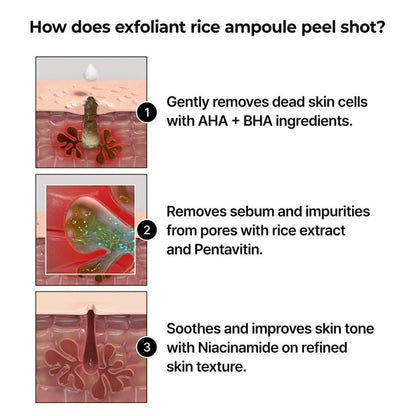 Ampoule de riz Radiance – Exfolie, hydrate et brille naturellement (100 ml) 